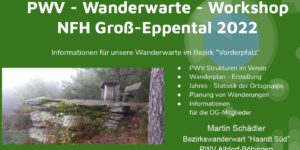 <span><h4>PWV Bezirk Vorderpfalz</h4></span><span><h2>Wanderwarte-Workshop</h2></span>